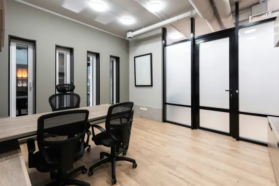 Office With Laminate Flooring
